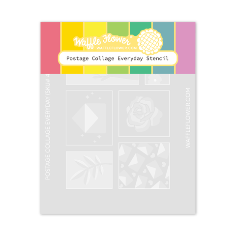 WAFFLE FLOWER: Postage Collage Everyday | Stencil