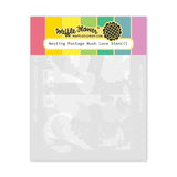 WAFFLE FLOWER: Nesting Postage Collage Mush Love | Stencil