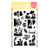 WAFFLE FLOWER: Postage Collage Mush Love | Stamp