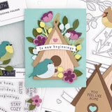 CONCORD & 9 th :  Birdhouse Blossoms | Embossing Folder