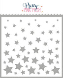 PRETTY PINK POSH: Cascading Stars | Stencil