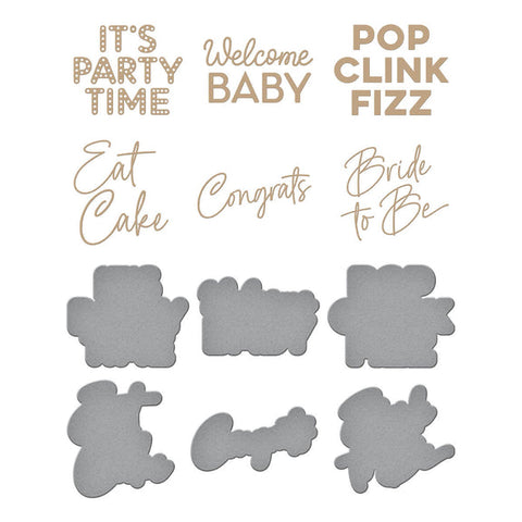 SPELLBINDERS:  It's My Party Sentiments | Hot Foil & Die