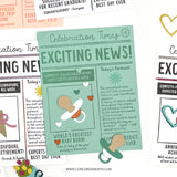 CONCORD & 9 th : Happy Headlines | Stamp and Die Bundle