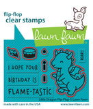 LAWN FAWN: Little Dragon Flip-Flop | Stamp & Lawn Cuts Die Bundle