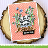 LAWN FAWN: I Heart Pandas | Stamp, Coloring Stencil & Die Bundle