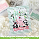 LAWN FAWN: I Heart Pandas | Stamp, Coloring Stencil & Die Bundle