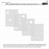 LAWN FAWN: Little Woodland Library Friends | Coloring Stencil