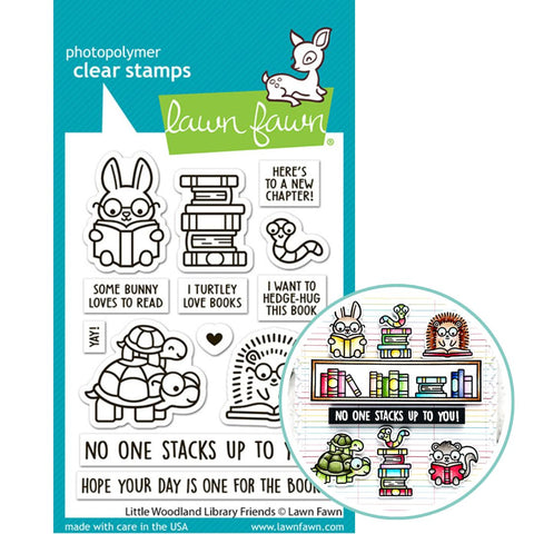 LAWN FAWN: Little Woodland Library Friends | Stamp