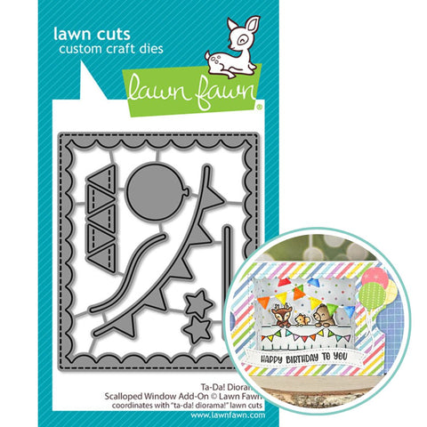 LAWN FAWN: Ta-da!  Diorama!  Scalloped Window Add-On  | Lawn Cuts Die