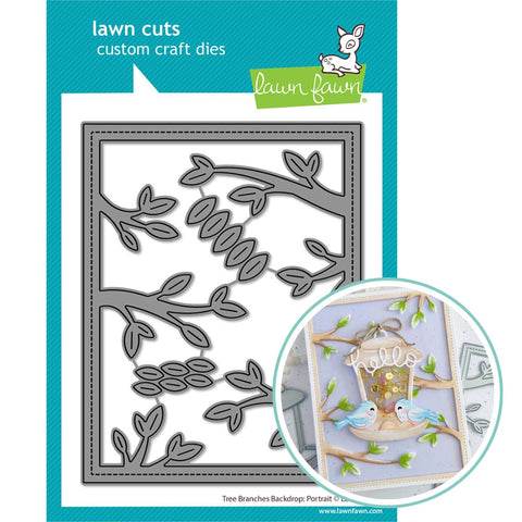LAWN FAWN: Backdrop Portrait | Tree Branches | Lawn Cuts Die