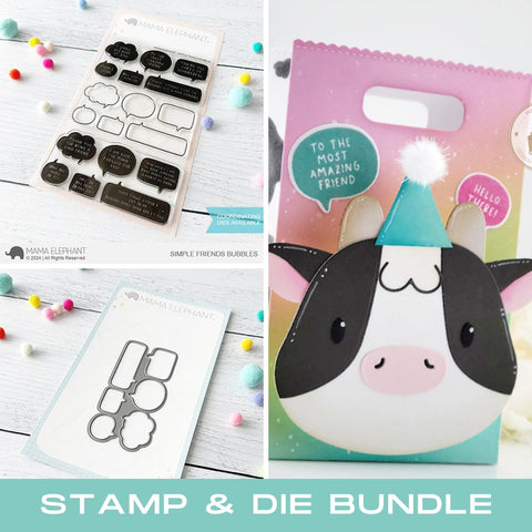 MAMA ELEPHANT:  Simple Friends Bubbles | Stamp and Creative Cuts Bundle