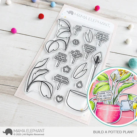 MAMA ELEPHANT: Build a Potted Plant | Stamp