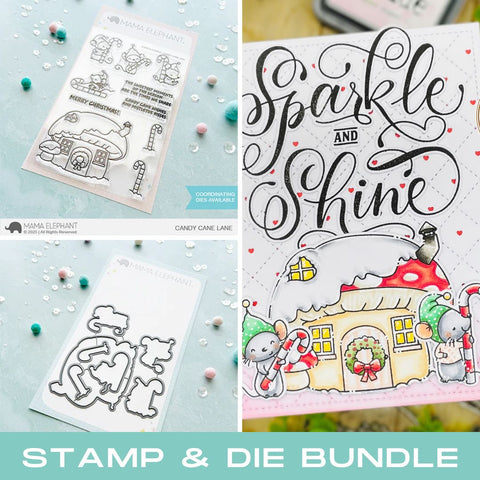 MAMA ELEPHANT: Candy Cane Lane | Stamp & Die Bundle