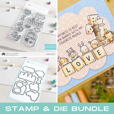 MAMA ELEPHANT: Game Night | Stamp and Creative Cuts Bundle