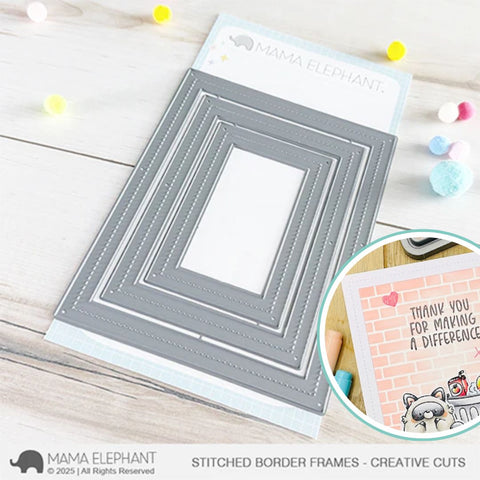 MAMA ELEPHANT: Stitched Border Frames | Creative Cuts