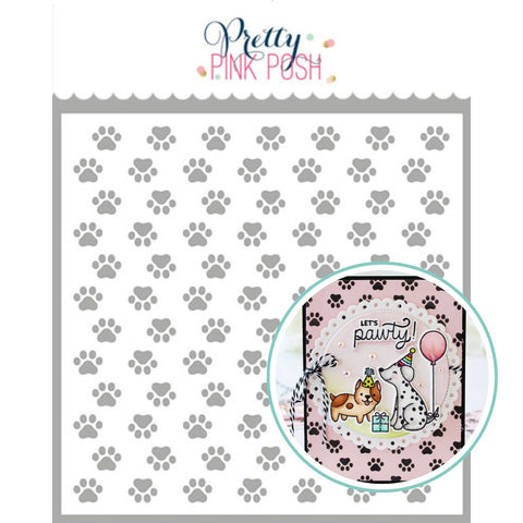 PRETTY PINK POSH: Paw Prints | Stencil