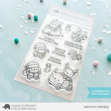 MAMA ELEPHANT: Santa's Friends | Stamp