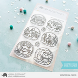 MAMA ELEPHANT: Winter Globes | Stamp & Die Bundle