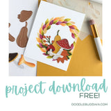 Project Instruction Sheet - Ink Blended Stenciled Wreath