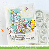 LAWN FAWN: Spring Basket  | Coloring Stencil