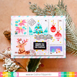 WAFFLE FLOWER: Postage Collage Christmas | Stencil