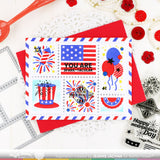 WAFFLE FLOWER: Postage Collage 4th of July | Stamp