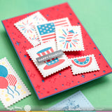 WAFFLE FLOWER: Postage Collage 4th of July | Stamp