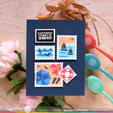 WAFFLE FLOWER: Postage Collage Beach Days | Stamp
