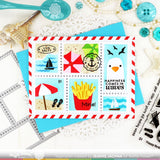 WAFFLE FLOWER: Postage Collage Beach Days | Stamp