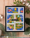 WAFFLE FLOWER: Postage Collage Vertical Tree | Stencil