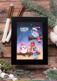 WAFFLE FLOWER: Birdie Friends in Winter | Stencil & Die