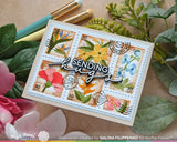 WAFFLE FLOWER: Postage Collage Tropical Flowers | Stencil