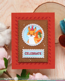 WAFFLE FLOWER: Nesting Postage Collage Party Bear | Stencil