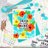 WAFFLE FLOWER: Paper Hug Sentiments | Combo Stamp & Die