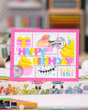 WAFFLE FLOWER: Postage Collage Cupcake | Stencil