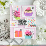 WAFFLE FLOWER: Sweet Birthday Sentiments | Combo Stamp & Die