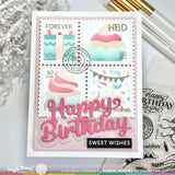 WAFFLE FLOWER:  Happy Birthday Script Word | Die