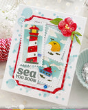WAFFLE FLOWER: Coastal Greetings | Combo Stamp & Die