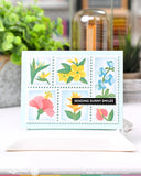 WAFFLE FLOWER: Postage Collage Tropical Flowers | Stencil