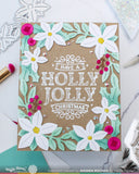 WAFFLE FLOWER: Poinsettia Frame | Stencil