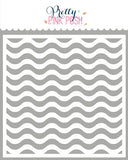 PRETTY PINK POSH: Wavy Stripes | Stencil