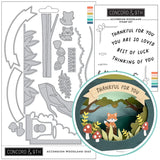 CONCORD & 9 th : Accordion Woodland | Stamp & Die Bundle