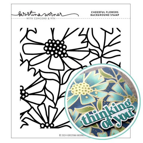 CONCORD & 9 th : Cheerful Flowers Background | Stamp (S)