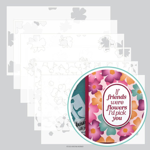 Kristina Werner | C9 : Pretty Posies | Stencil Pack