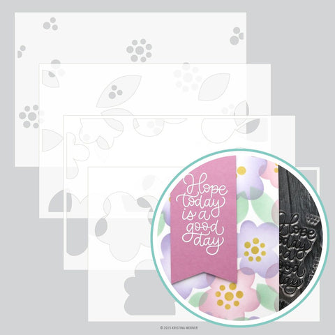 Kristina Werner | C9 : Simple Flowers | Stencil Pack