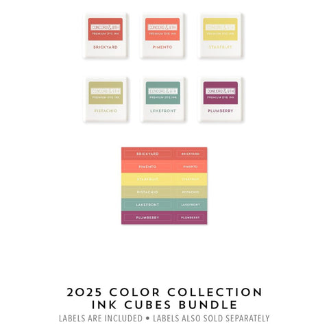 CONCORD & 9TH: Premium Dye Ink Cubes & Labels | 2025 Color Collection | Bundle