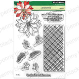 PENNY BLACK : Poinsettia | Stamp & Die Bundle