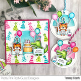 PRETTY PINK POSH:  Party Hats | Layered Stencil 4PK