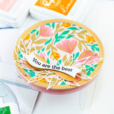 PINKFRESH STUDIO: Floral Print Circle | Layered Stencils