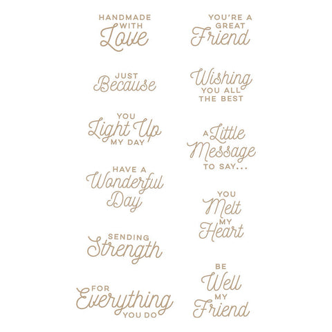 SPELLBINDERS:  Sealed Glimmer Sentiments | Hot Foil Plate